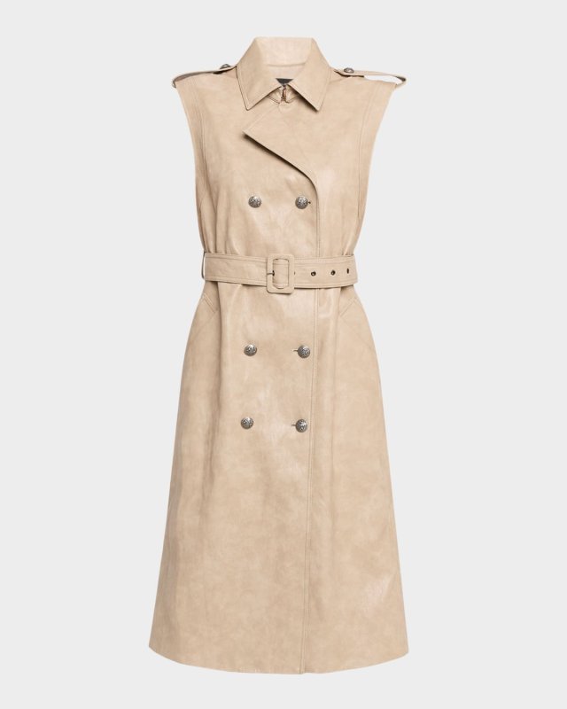 Val Double-Breasted Midi Coat Dress